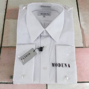 Modena Slim Fit White Dress Shirt